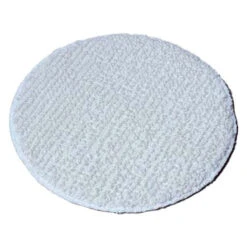 15" White Low Profile Wood Floor Buffing & Carpet Scrubbing Bonnet
