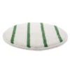 19" White Carpet Scrubbing Bonnet W/ Green Agitation Stripes For 20" Buffers