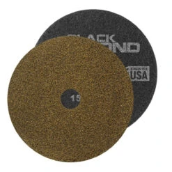 Black Diamond 1500 Grit Yellow Concrete & Natural Stone Floor Prep Pads (12" - 28" Round) - Case Of 2