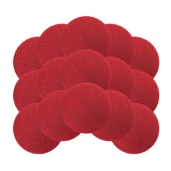 6.5" Red Baseboard & Floor Buffing Pads - Case Of 15