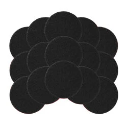 6.5" Black Baseboard & Floor Wax Stripping Pads - Case Of 15