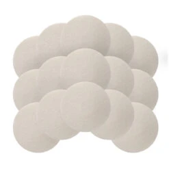 6.5" White Baseboard & Floor Buffing Pads - Case Of 15