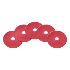 19" Red Light Duty Floor Scrubbing Pads - Case Of 5