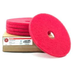 19" Red Light Duty Floor Scrubbing Pads - Case Of 5 7 19" Red Light Duty Floor Scrubbing Pads - Case Of 5 -Viper Shop case of red 19 inch scrubbing pads cleanfreak 1