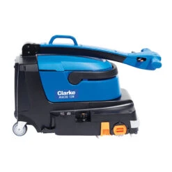 Clarke® MA30™ 13B Micro Floor Scrubber W/ Cylindrical Brush - 1.6 Gallons -Viper Shop clarke ma30 13b micro scrubber side view folded handle