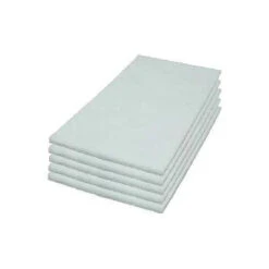 12" X 18" White Square Floor Buffing & Scrubbing Pads - Case Of 5
