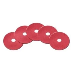 14" Red Light Duty Floor Buffing Pads - Case Of 5