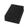 14" X 28" Black Wet Rectangular Floor Stripping Pads - Case Of 5