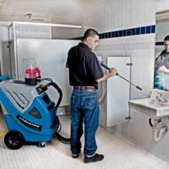 EDIC Endeavor™ Tile Cleaning Extractor (Heated & Non-Heated Options) 12 EDIC Endeavor™ Tile Cleaning Extractor (Heated & Non-Heated Options) -Viper Shop edic endeavor cleaning a bathroom with a spray wand