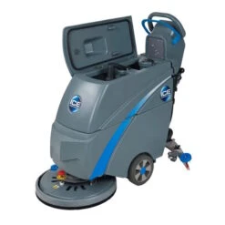 Ice I18C Cord Electric Walk Behind Automatic Floor Scrubber W/ Pad Driver - 9 Gallons -Viper Shop ice i18c floor scrubber recovery tank open