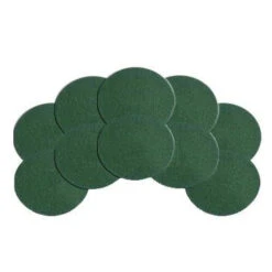 8" Green Heavy Duty Floor Scrubbing Pads - Case Of 10