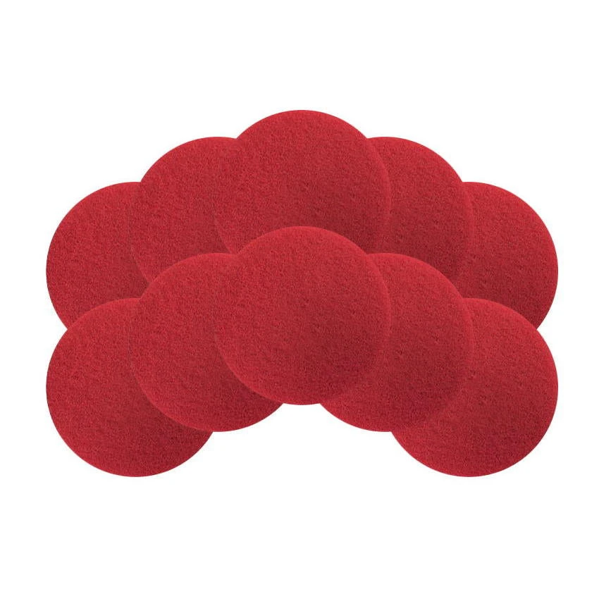 8" Red Floor Buffing & Scrubbing Pads - Case Of 10 1 8" Red Floor Buffing & Scrubbing Pads - Case Of 10