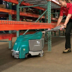 Tennant® T1 Cord Electric 15” Walk Behind Micro Scrubber W/ Cylindrical Brush - 3 Gallons 15 Tennant® T1 Cord Electric 15” Walk Behind Micro Scrubber W/ Cylindrical Brush - 3 Gallons -Viper Shop tennant t1 cord electric 15 micro scrubber under fixtures