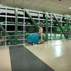 Tennant® T300e 20" Walk Behind Automatic Floor Scrubber W/ Pad Driver (Pad Assist & Traction Drive Options) - 11 Gallons -Viper Shop tennant t300e 20 floor scrubber airport disk4 4a7be76a dd42 4cd7 95d3 43a7c2accb1a