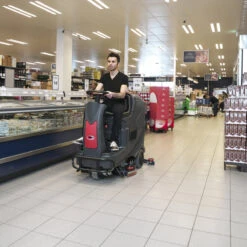 Viper AS850R 32" Rider Automatic Floor Scrubber - 32 Gallons -Viper Shop viper as850r 32 inch rider scrubber in use